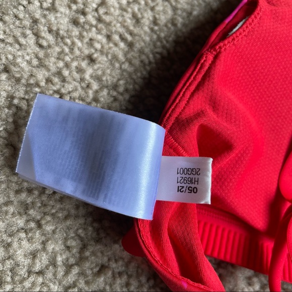 adidas Marimekko All Me Bra Sz S In Vivid Red/Team Real Magenta - Picture 8 of 8